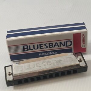 Hohner Bluesband Harmonica Key of C 10 Hole Diatonic with Original Box 1501-C